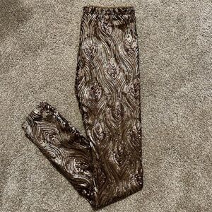 Gianni Bini Gold & Silver Sequin Leggings